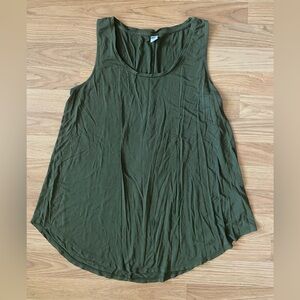 Women's Olive Green Sleeveless Top